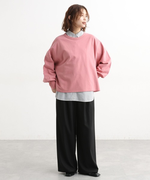 studio CLIP（スタディオクリップ）の「シングルガーゼ襟フリルブラウス（シャツ/ブラウス・レディース・アイボリー/サックスブルー/ライトグレー/その他1/オフホワイト/クリーム/ブラック・MEDIUM/LARGE）」の10枚目の写真