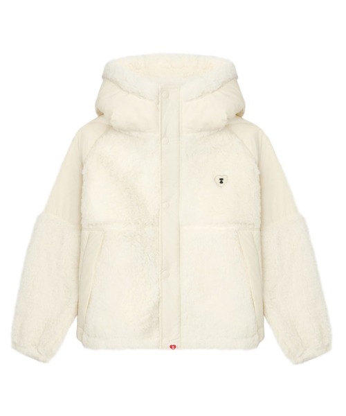 A BATHING APE(アベイシングエイプ)の「HOODED FLEECE JACKET(ブルゾン・レディース・アイボリー・X-SMALL/SMALL)」の1枚目の写真