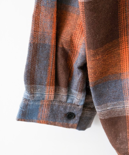 SpRay（スプレイ）の「【チェック×フードでカジュアル上品】ビエラチェックフードシャツ（シャツ/ブラウス・レディース・オレンジ/ブルー・FREE）」の17枚目の写真