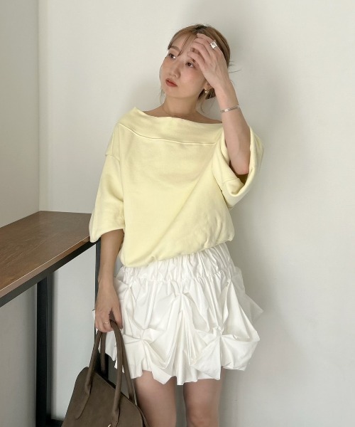 SNIDEL（スナイデル）の「ペタルバルーンスカショーパン（その他パンツ・レディース・ブラック/ホワイト/チェック・0/1）」の9枚目の写真