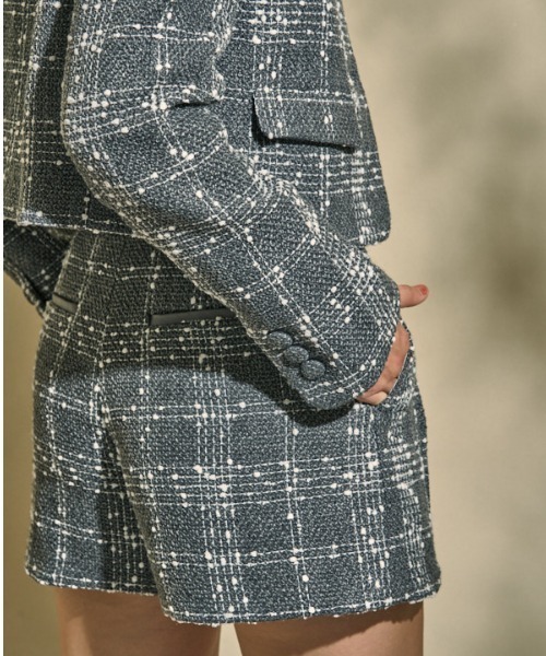 ERADIE(エラディエ)の「Tweed Check Shorts ツイードチェックショートパンツ(その他パンツ・レディース・グレー系/ホワイト系/ブラック系・FREE)」の16枚目の写真