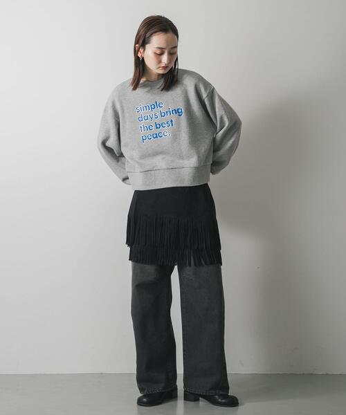 SENSE OF PLACE by URBAN RESEARCH（センスオブプレイスバイアーバンリサーチ）の「グラフィックルーズスウェット（スウェット・レディース・ネイビー/オートミール/ライトグレー/ピンク・ONE）」の8枚目の写真