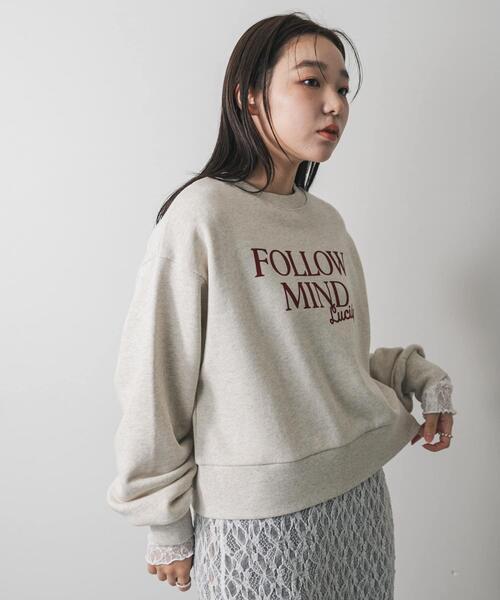 SENSE OF PLACE by URBAN RESEARCH（センスオブプレイスバイアーバンリサーチ）の「グラフィックルーズスウェット（スウェット・レディース・ネイビー/オートミール/ライトグレー/ピンク・ONE）」の16枚目の写真