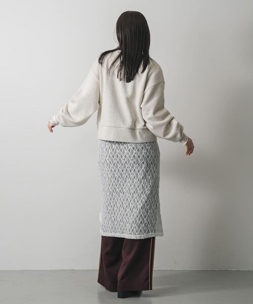 SENSE OF PLACE by URBAN RESEARCH（センスオブプレイスバイアーバンリサーチ）の「グラフィックルーズスウェット（スウェット・レディース・ネイビー/オートミール/ライトグレー/ピンク・ONE）」の18枚目の写真