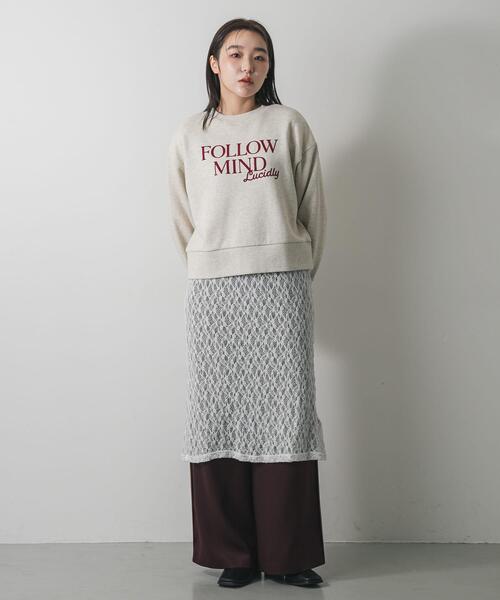 SENSE OF PLACE by URBAN RESEARCH（センスオブプレイスバイアーバンリサーチ）の「グラフィックルーズスウェット（スウェット・レディース・ネイビー/オートミール/ライトグレー/ピンク・ONE）」の19枚目の写真