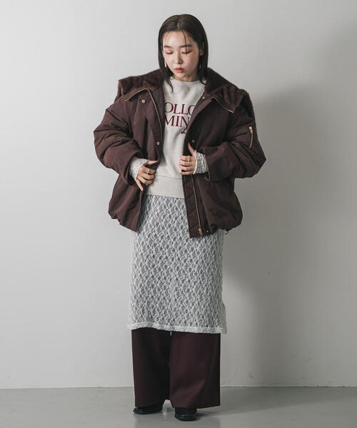 SENSE OF PLACE by URBAN RESEARCH（センスオブプレイスバイアーバンリサーチ）の「グラフィックルーズスウェット（スウェット・レディース・ネイビー/オートミール/ライトグレー/ピンク・ONE）」の20枚目の写真