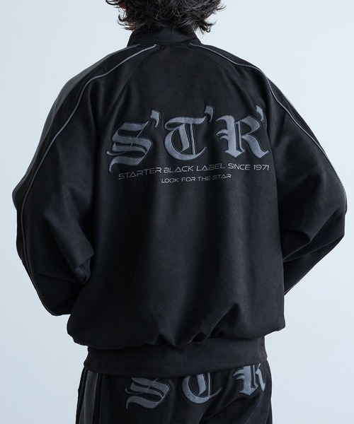 セール】【STARTER】フェイクスエード配色切り替えスタンドジップ