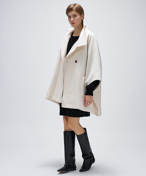 cloenc（クロエンス）の「【手洗い可】メルトンジャージポンチョコート