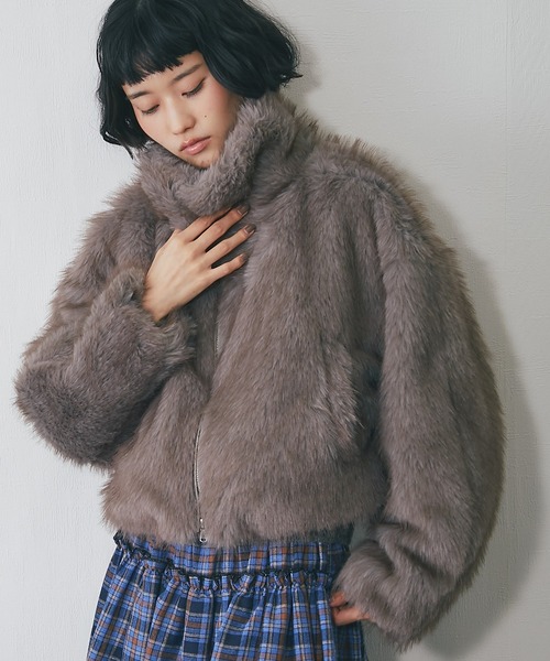 ミックスファーショート丈ジャケット（ブルゾン）｜ANOTHER S