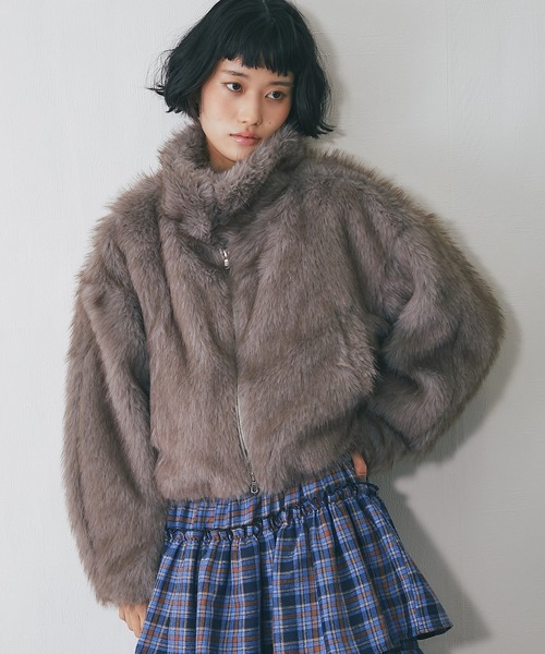 ミックスファーショート丈ジャケット（ブルゾン）｜ANOTHER S