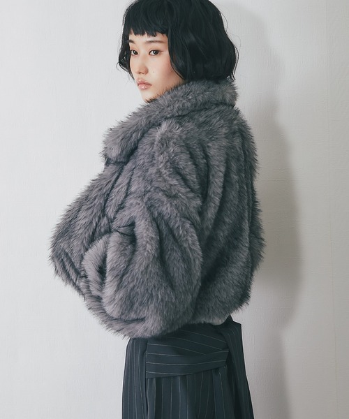 ミックスファーショート丈ジャケット（ブルゾン）｜ANOTHER S