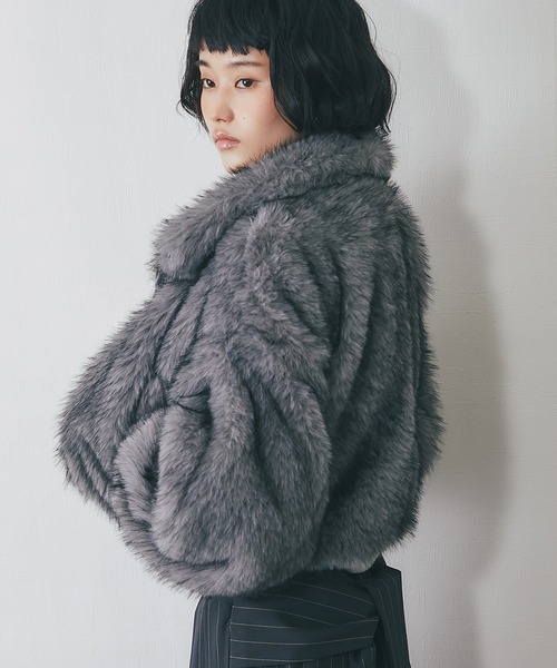 ミックスファーショート丈ジャケット（ブルゾン）｜ANOTHER S