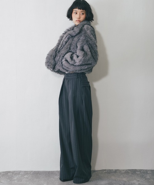 ミックスファーショート丈ジャケット（ブルゾン）｜ANOTHER S