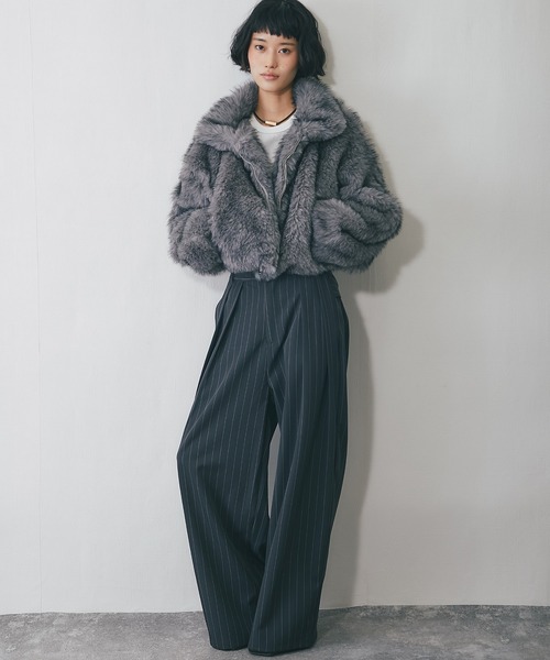 ♡SHIMUSU♡様　２点おまとめ　グレース　リアルファー　未使用　ジャケット ミックスファーショート丈ジャケット（ブルゾン）｜ANOTHER S