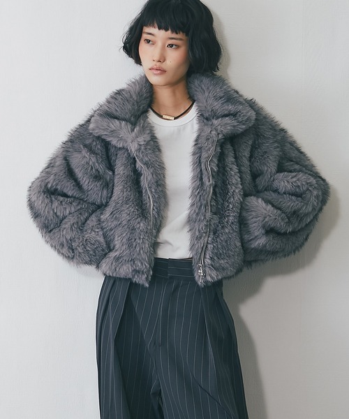 ミックスファーショート丈ジャケット（ブルゾン）｜ANOTHER S