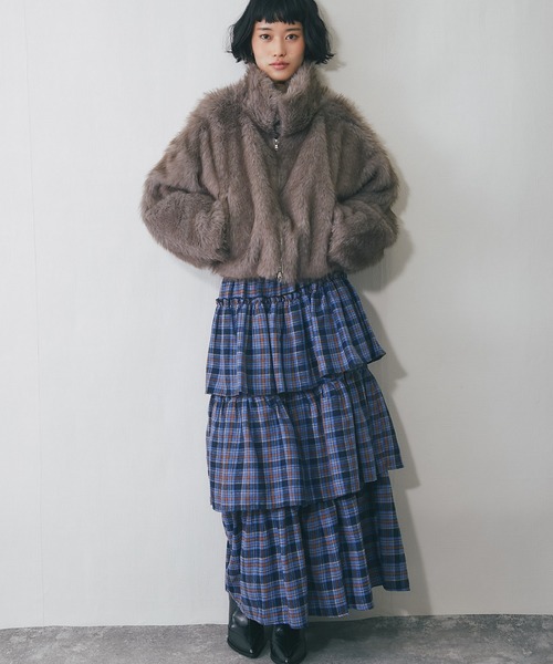 ミックスファーショート丈ジャケット（ブルゾン）｜ANOTHER S