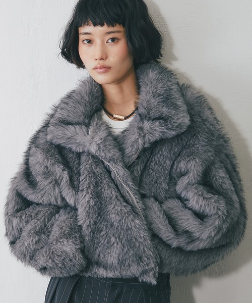 ミックスファーショート丈ジャケット（ブルゾン）｜ANOTHER S