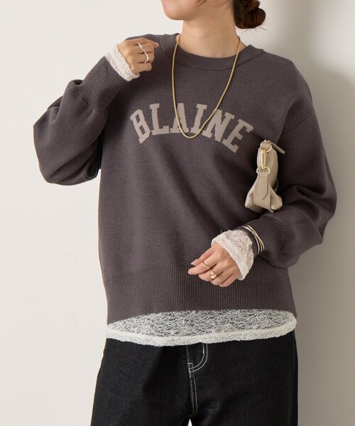 大人のロゴニット】カーブロゴニット（ニット/セーター）｜Jena espace