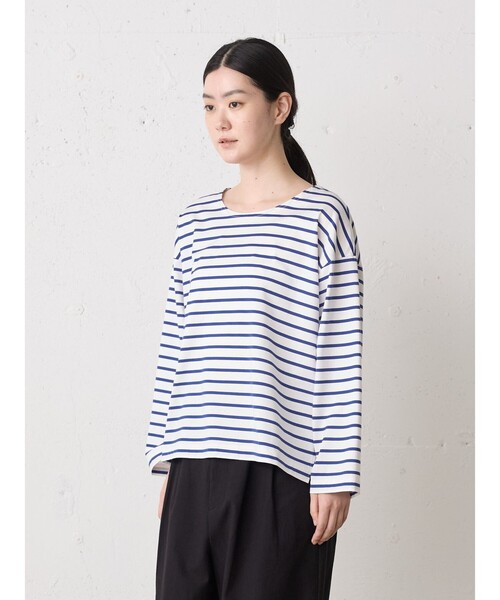 MidiUmi(ミディウミ)の「MidiUmi ボーダーワイドプルオーバー(Tシャツ/カットソー・レディース・ブルー/ネイビー/ブルー系その他2・FREE)」の14枚目の写真
