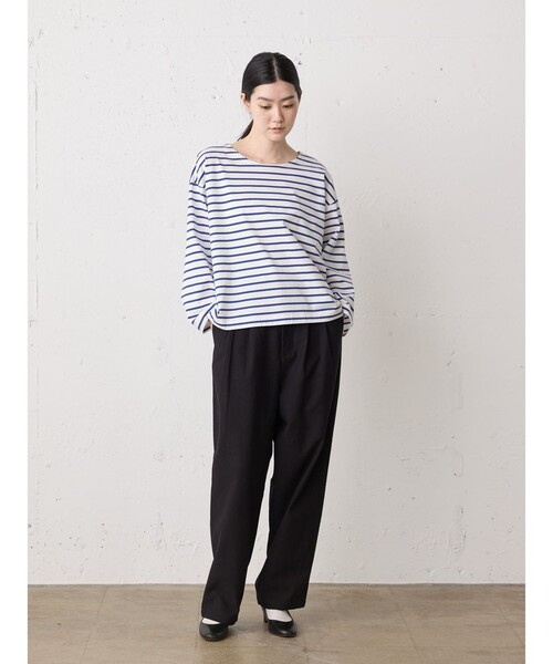MidiUmi(ミディウミ)の「MidiUmi ボーダーワイドプルオーバー(Tシャツ/カットソー・レディース・ブルー/ネイビー/ブルー系その他2・FREE)」の17枚目の写真