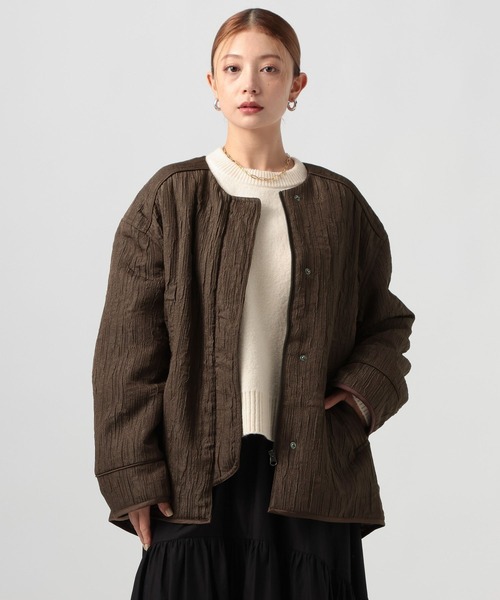 BAYFLOW（ベイフロー）の「ジャガードキルティングブルゾン（ブルゾン・レディース・ブラック/ブラウン・FREE）」の10枚目の写真