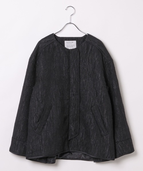 BAYFLOW（ベイフロー）の「ジャガードキルティングブルゾン（ブルゾン・レディース・ブラック/ブラウン・FREE）」の11枚目の写真