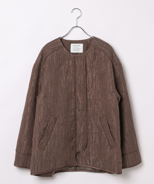 BAYFLOW（ベイフロー）の「ジャガードキルティングブルゾン（ブルゾン・レディース・ブラック/ブラウン・FREE）」の12枚目の写真