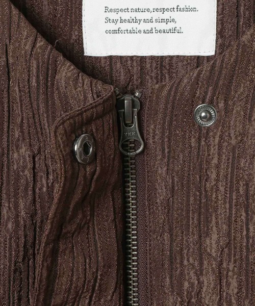 BAYFLOW（ベイフロー）の「ジャガードキルティングブルゾン（ブルゾン・レディース・ブラック/ブラウン・FREE）」の18枚目の写真