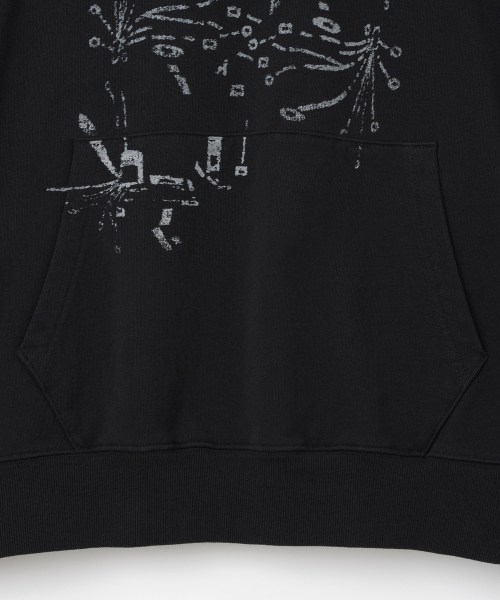 Millo Archive（ミロ アーカイブ）の「フェイディングフレアフードパーカー[ブラック]（パーカー・メンズ・その他・MEDIUM/LARGE/X-LARGE）」の4枚目の写真