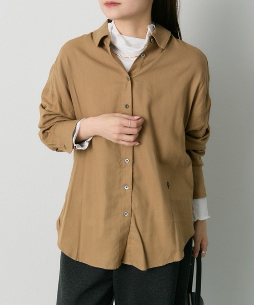 PUAL CE CIN（ピュアルセシン）の「起毛オーバーシャツブラウス