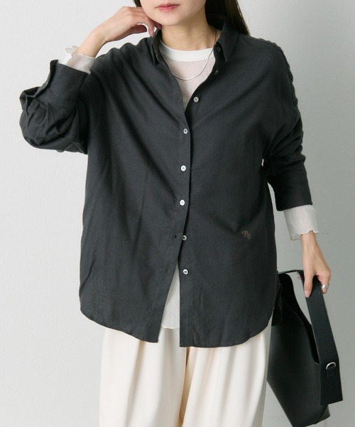 PUAL CE CIN（ピュアルセシン）の「起毛オーバーシャツブラウス