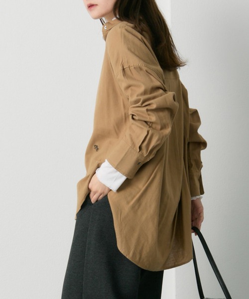 PUAL CE CIN（ピュアルセシン）の「起毛オーバーシャツブラウス