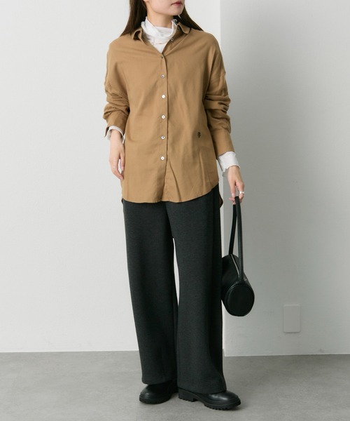 PUAL CE CIN（ピュアルセシン）の「起毛オーバーシャツブラウス