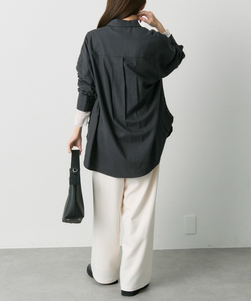 PUAL CE CIN（ピュアルセシン）の「起毛オーバーシャツブラウス
