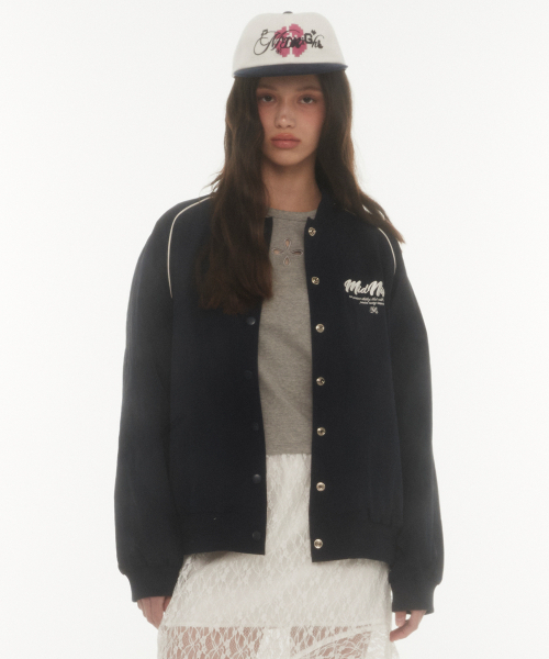 Midnight Move(ミッドナイトムーブ)の「le line jacket (navy)(ナイロンジャケット・レディース・その他・FREE)」の1枚目の写真