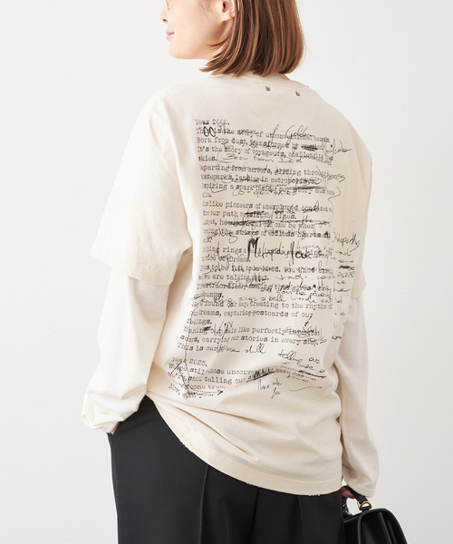 Deuxieme Classe(ドゥーズィエムクラス)の「【GOLDEN GOOSE / ゴールデングース】TSHIRT WITH PRINT(Tシャツ/カットソー・レディース・アイボリー・FREE)」の1枚目の写真