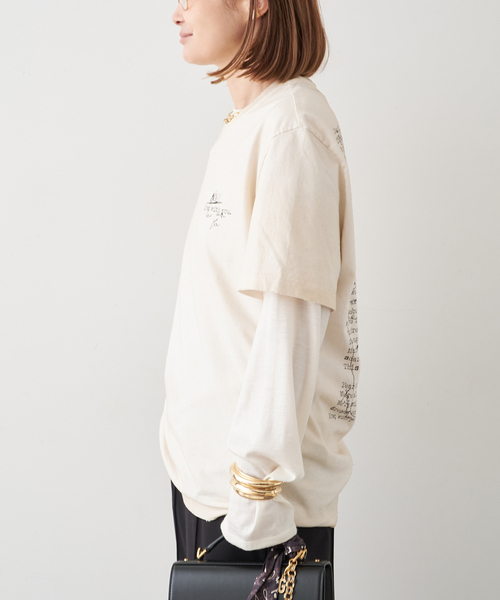Deuxieme Classe(ドゥーズィエムクラス)の「【GOLDEN GOOSE / ゴールデングース】TSHIRT WITH PRINT(Tシャツ/カットソー・レディース・アイボリー・FREE)」の3枚目の写真