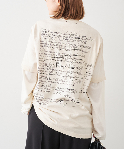 Deuxieme Classe(ドゥーズィエムクラス)の「【GOLDEN GOOSE / ゴールデングース】TSHIRT WITH PRINT(Tシャツ/カットソー・レディース・アイボリー・FREE)」の4枚目の写真