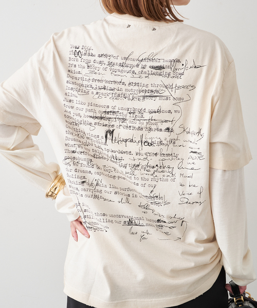 Deuxieme Classe(ドゥーズィエムクラス)の「【GOLDEN GOOSE / ゴールデングース】TSHIRT WITH PRINT(Tシャツ/カットソー・レディース・アイボリー・FREE)」の5枚目の写真
