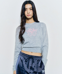 MINI BUTTERFLY SIGNATURE SLEEVE KNIT_GRAY PINK