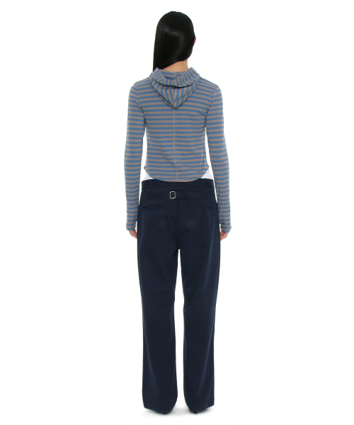 PARTIMENTO WOMEN(パルティメントウィメン)の「PWC ストライプフードパーカー ロングスリーブTシャツ_ダスティブルー(パーカー・レディース・その他・SMALL/MEDIUM/LARGE)」の15枚目の写真