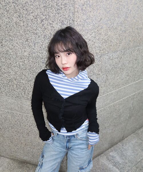 PARTIMENTO WOMEN(パルティメントウィメン)の「PWC ストライプフードパーカー ロングスリーブTシャツ_ダスティブルー(パーカー・レディース・その他・SMALL/MEDIUM/LARGE)」の3枚目の写真