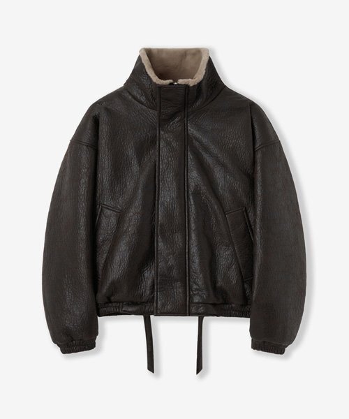 70263 ヴィンテージコーティングムートン_ブラウン（ムートンコート