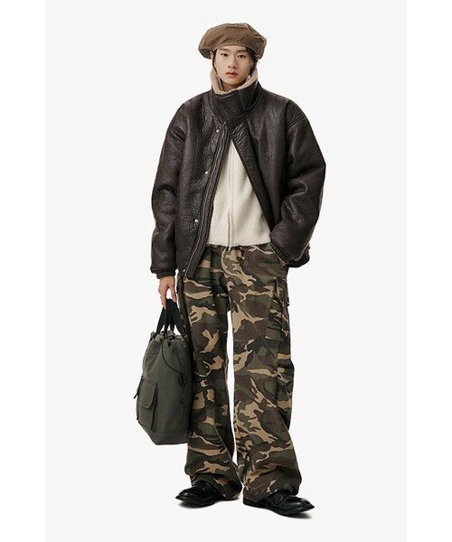 か*お様 COMO NUOVO スペイン製 ヴィンテージ ムートン コート L セール】70263 ヴィンテージコーティングムートン_ブラウン（ムートン