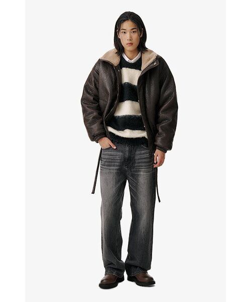 セール】70263 ヴィンテージコーティングムートン_ブラウン（ムートン