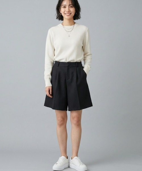 a lot of love(ア ロット オブ ラブ)の「きれいめハーフパンツ(その他パンツ・レディース・ブラック・S/M/L/XL)」の8枚目の写真