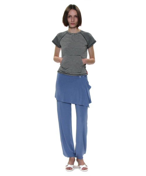 PARTIMENTO WOMEN(パルティメントウィメン)の「PWCストライプポケットショートスリーブTシャツ_グレー(Tシャツ/カットソー・レディース・その他・SMALL/MEDIUM/LARGE)」の5枚目の写真
