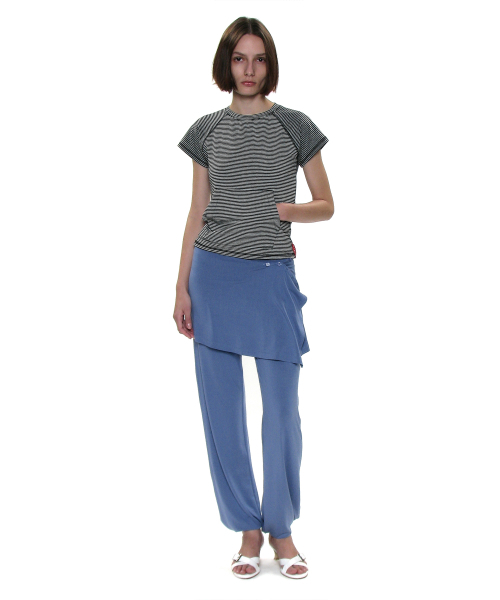 PARTIMENTO WOMEN(パルティメントウィメン)の「PWCストライプポケットショートスリーブTシャツ_グレー(Tシャツ/カットソー・レディース・その他・SMALL/MEDIUM/LARGE)」の7枚目の写真