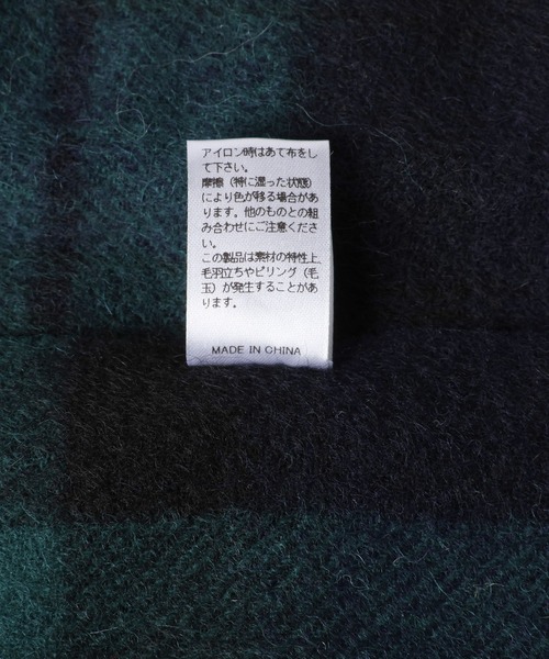 mysty woman（ミスティウーマン）の「ウールチェックストール 571638（マフラー・レディース・ネイビー系/ホワイト系その他・FREE）」の10枚目の写真