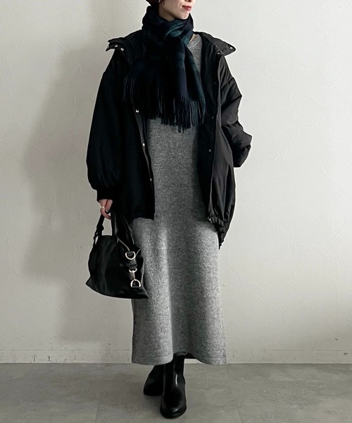 mysty woman（ミスティウーマン）の「ウールチェックストール 571638（マフラー・レディース・ネイビー系/ホワイト系その他・FREE）」の15枚目の写真